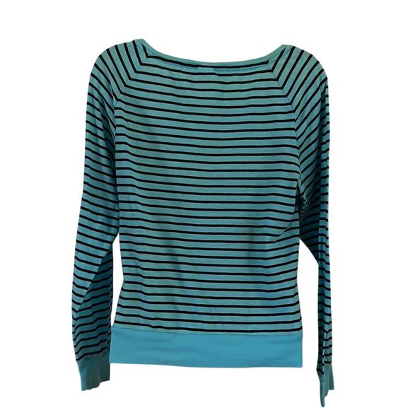 Pink Victoria’s Secret Size XS Blue Striped Knit Top Long Sleeves - Picture 3 of 9